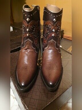 Cuadra Genuine Python Boots Western Ankle Boots